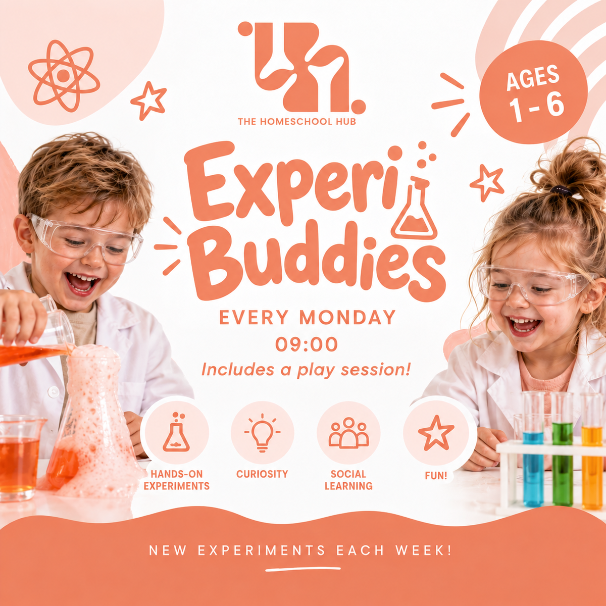experi buddies at the event box