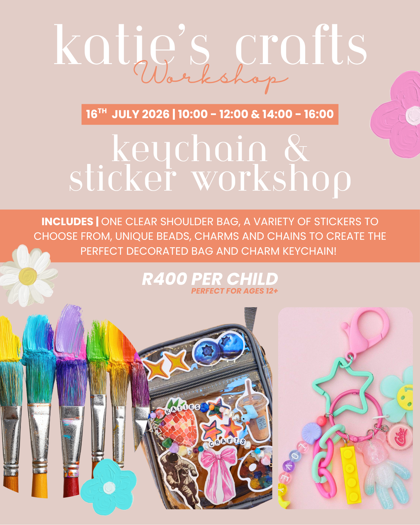 keychain & sticker workshop | katie's craft | 16 july 2026